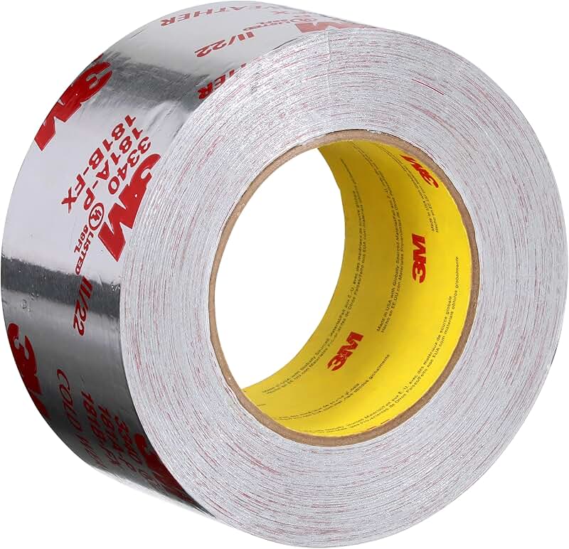 Aluminum Foil Tape, 2.5" x 50 yd, Silver