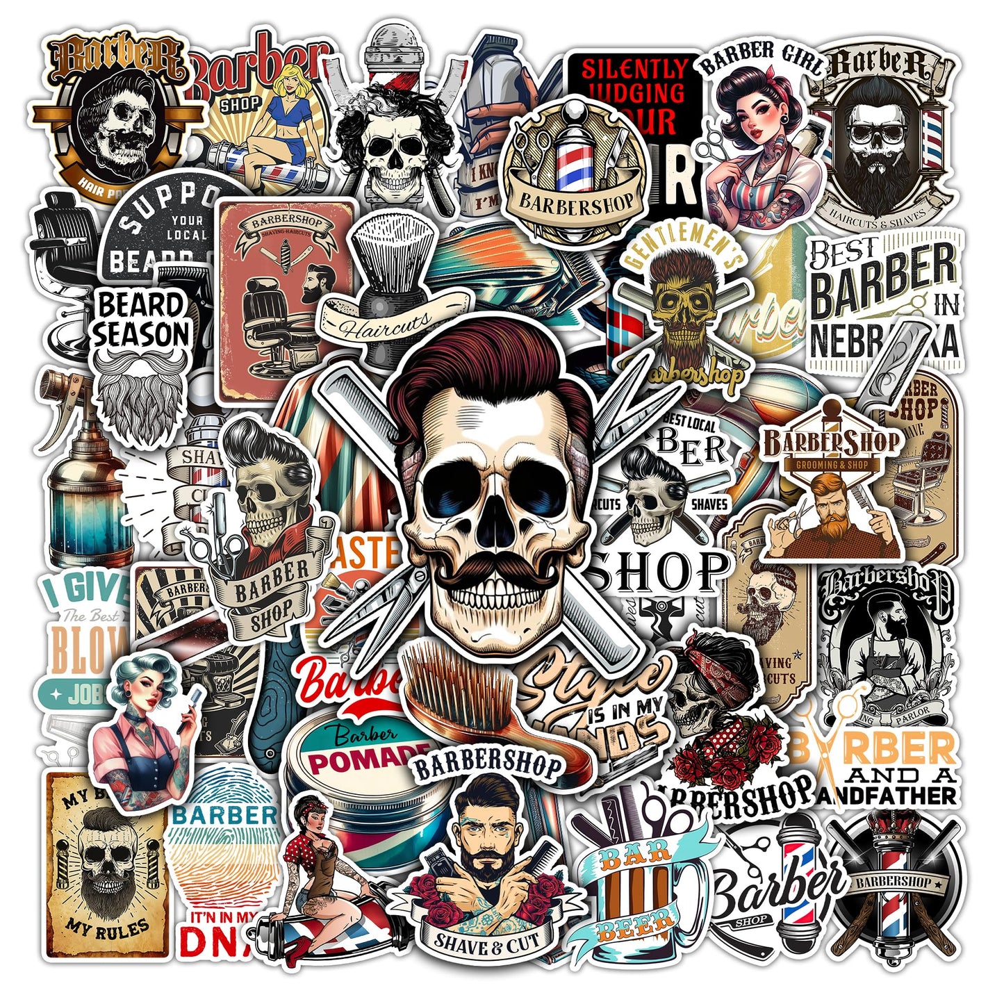 50 Waterproof Aesthetic Stickers for Water Bottles Laptops and More