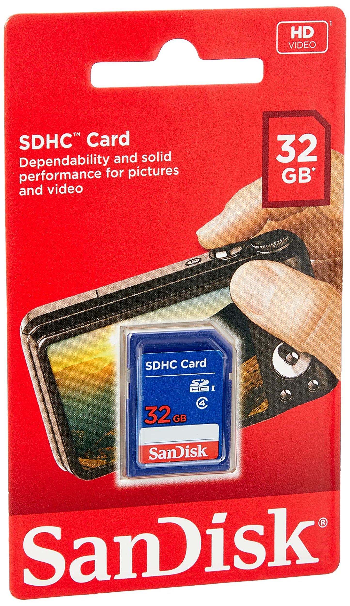 32GB SDHC Flash Memory Card (SDSDB-032G-B35) (Label May Change)