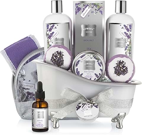 Christmas Bath Gift Set for Women with Spa Items