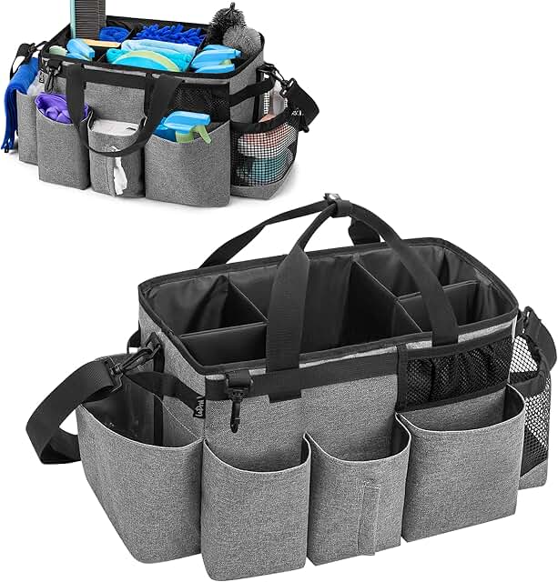 Wearable Cleaning Caddy with Dividers and Handles