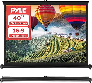 Portable 40-Inch White Projector Screen for Indoor and Outdoor Use