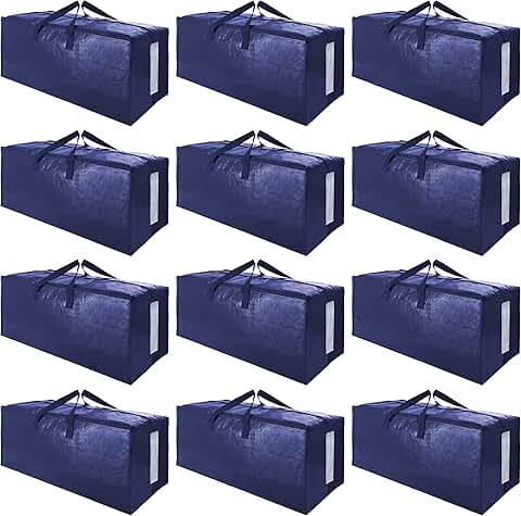12 Large Heavy Duty Moving Storage Bags with Handles