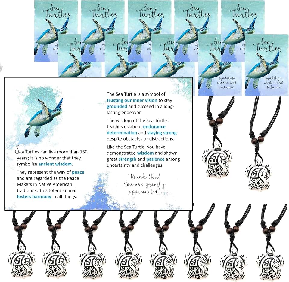 10 Bulk Gift Sets of Employee Appreciation Cards and Turtle Gifts
