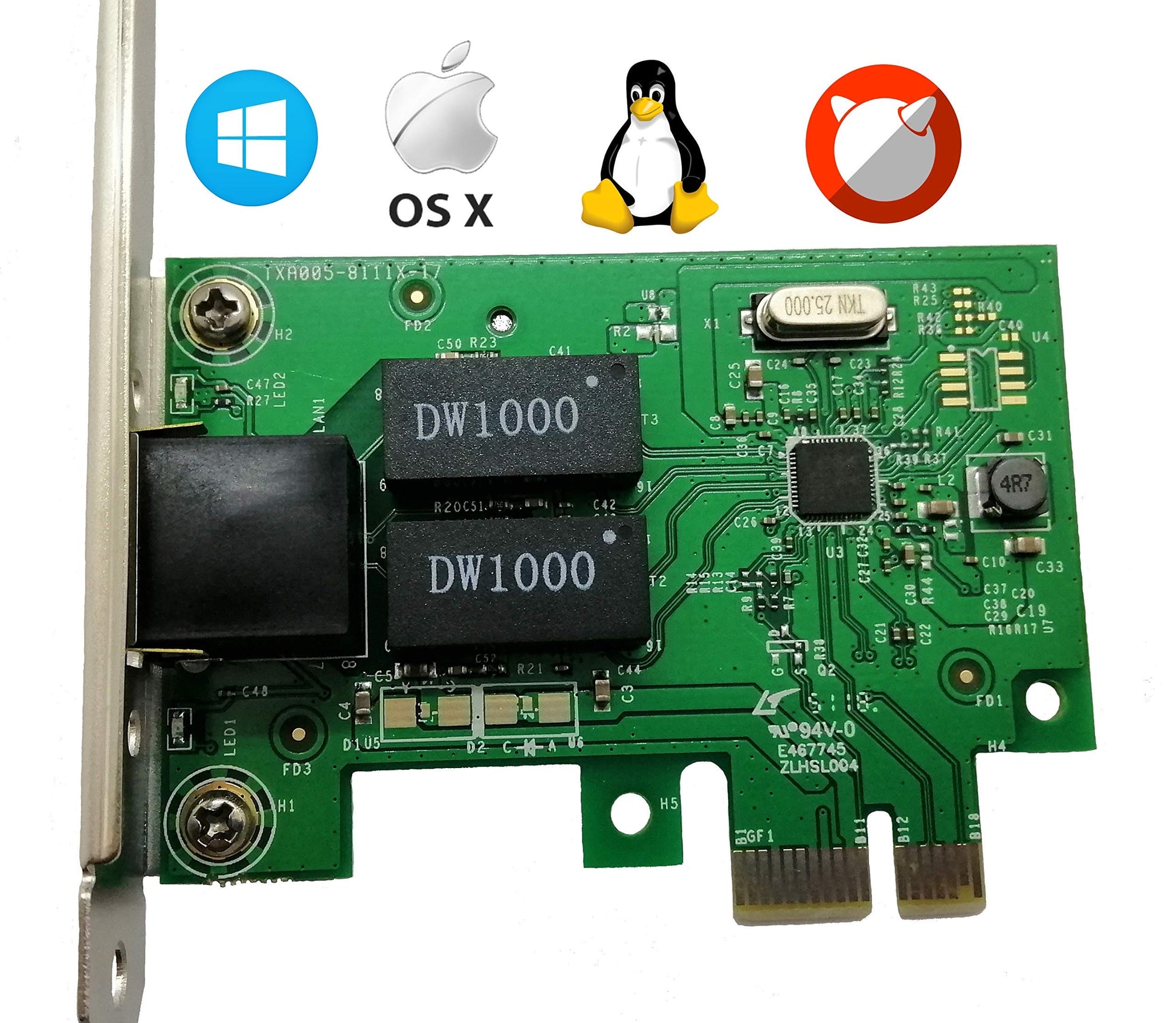 Realtek Chipset Gigabit PCI Express Ethernet Network Interface Card with Low Profile Bracket (No Software))