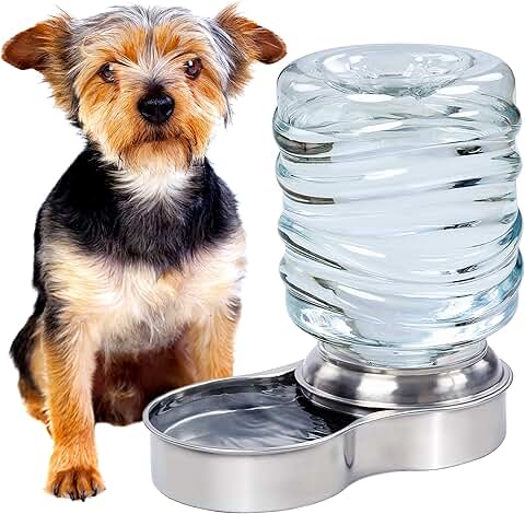 Automatic Dog Water Dispenser with Refillable Bottle