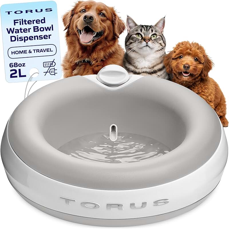 Portable Dog Water Dispenser, 2L, No Spill, No Power