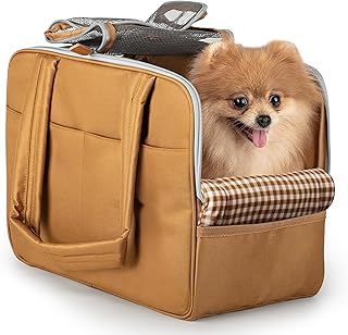 Small Dog and Cat Carrier with Padded Interior and Pockets