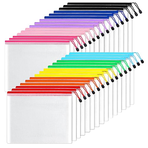Mesh Zipper Pouch for School, Travel, and Organization
