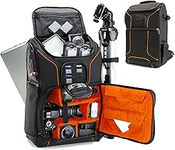 Camera Backpack with Laptop Slot and Rain Cover