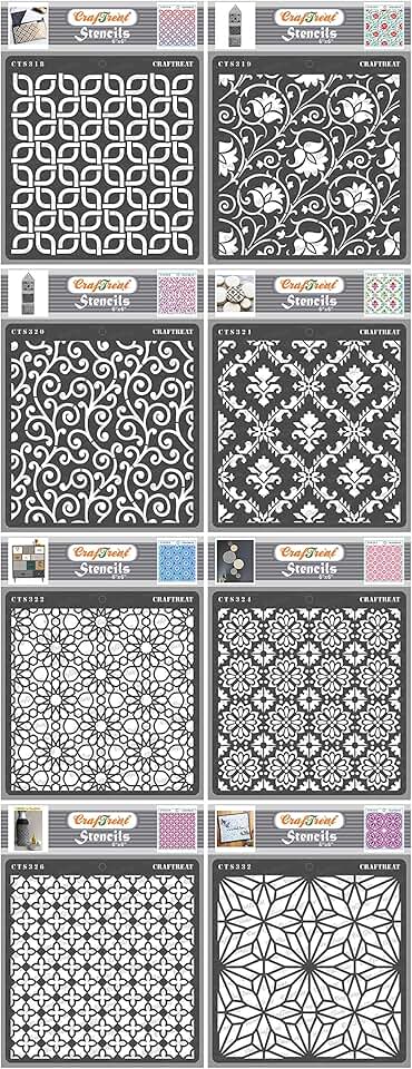 Background Pattern Stencils for Painting on Various Surfaces
