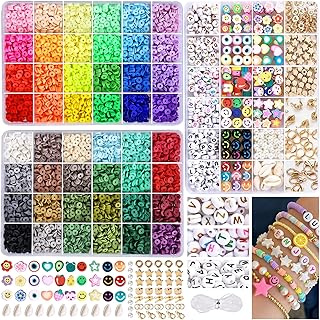 4550 Clay Beads Kit for DIY Bracelets with Charms