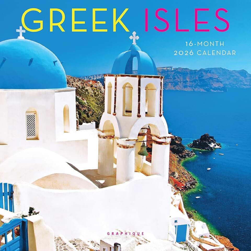 Greek Isles Mini Wall Calendar for 2026
