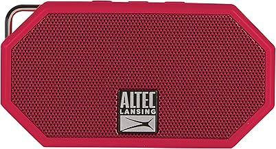 Waterproof Bluetooth Speaker, IP67, Floats, Compact, Red