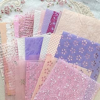 A5 Textured Scrapbook Paper and Mesh Fabric Set