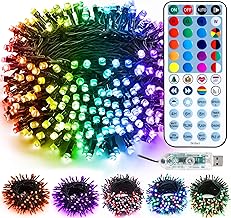 Color Changing 33ft LED Christmas Lights with Remote