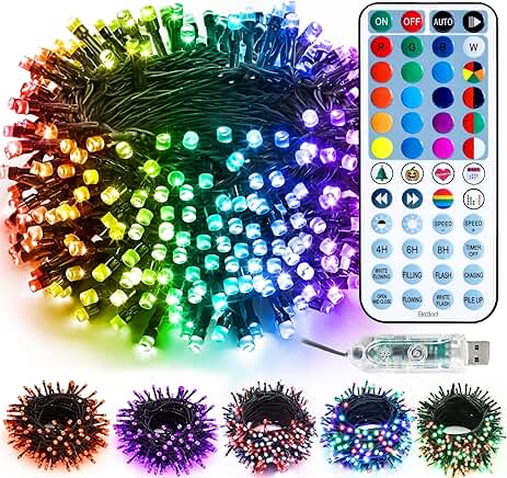 Color Changing 33ft LED Christmas Lights with Remote