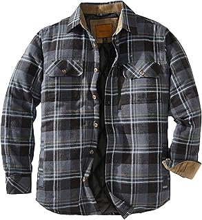 Men's Long Sleeve Plaid Flannel Shirt Jacket