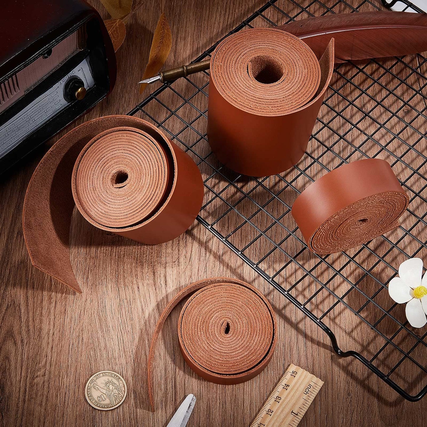 Leather Cord 79" x 1/2" Matte Brown