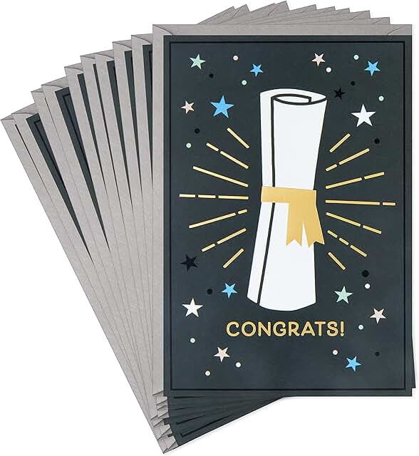 Graduation Cards with Envelopes, Set of 10