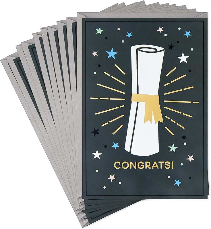 Graduation Cards with Envelopes, Set of 10