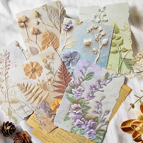 138-Piece Floral Scrapbook Paper Kit for Crafts