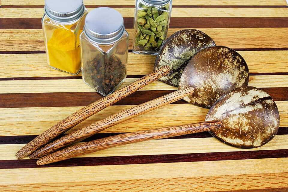 Handcrafted Wooden Utensil Set for Cooking and Serving
