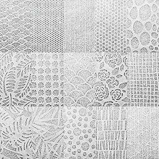 Handmade Lace Mulberry Paper Pack, 30 Sheets, 15 Designs
