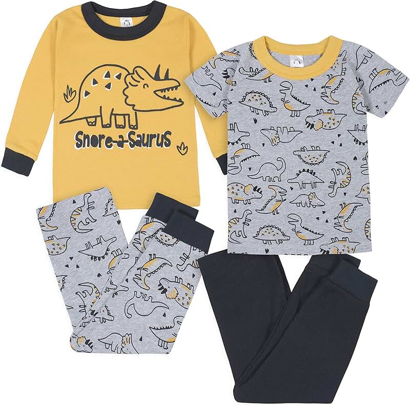 Baby Boys' 4-Piece Toddler Pajama Set