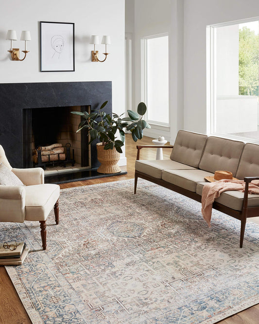 Chris Loves a x Jules JUL-07 Natural  Ocean Oriental Area Rug 7'-6" x 9'-6"
