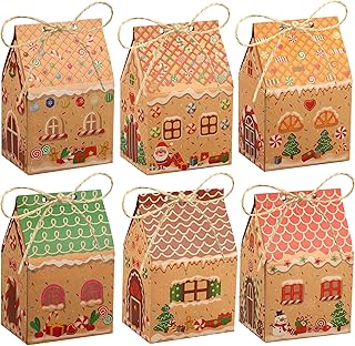 48 Christmas Gingerbread House Treat Boxes