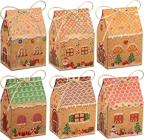 48 Christmas Gingerbread House Treat Boxes