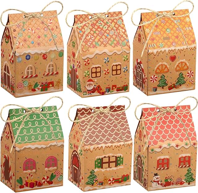 48 Christmas Gingerbread House Treat Boxes