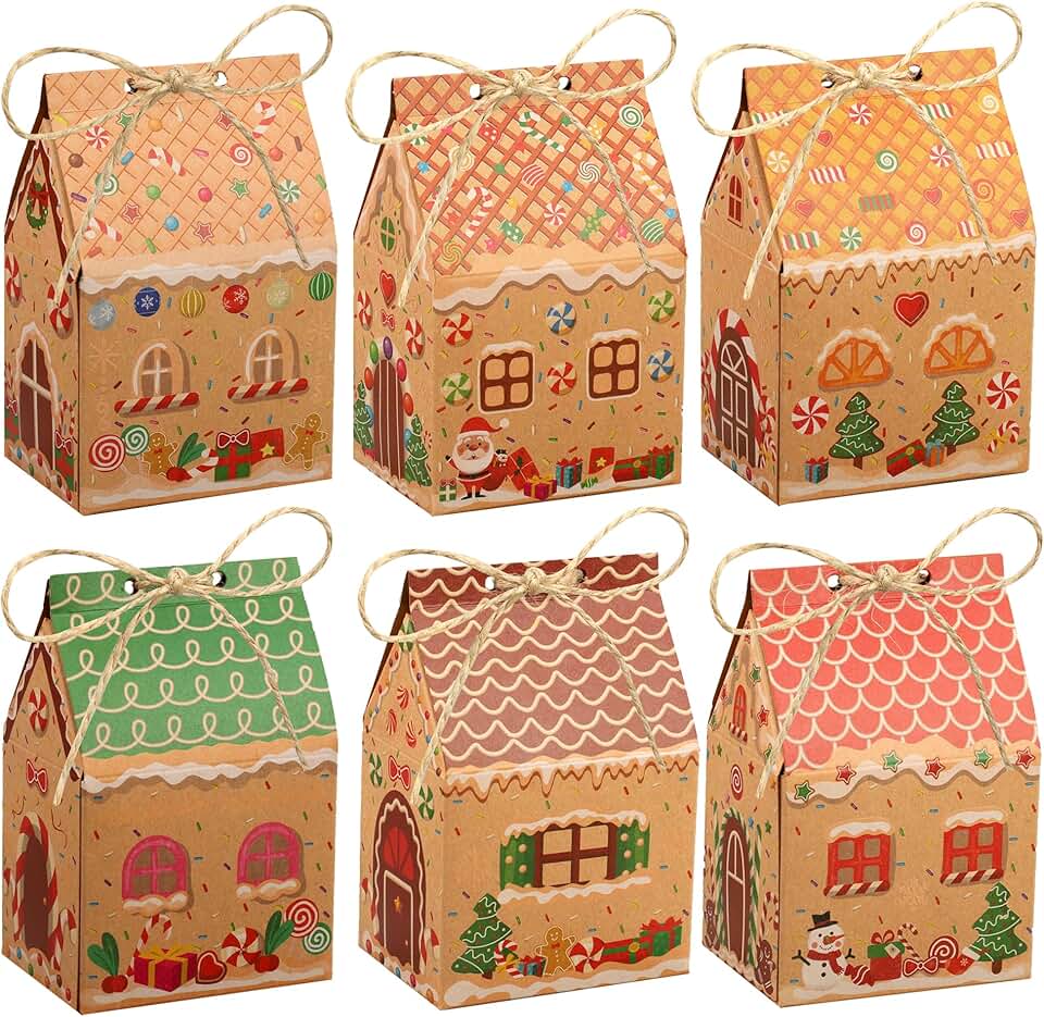 48 Christmas Gingerbread House Treat Boxes