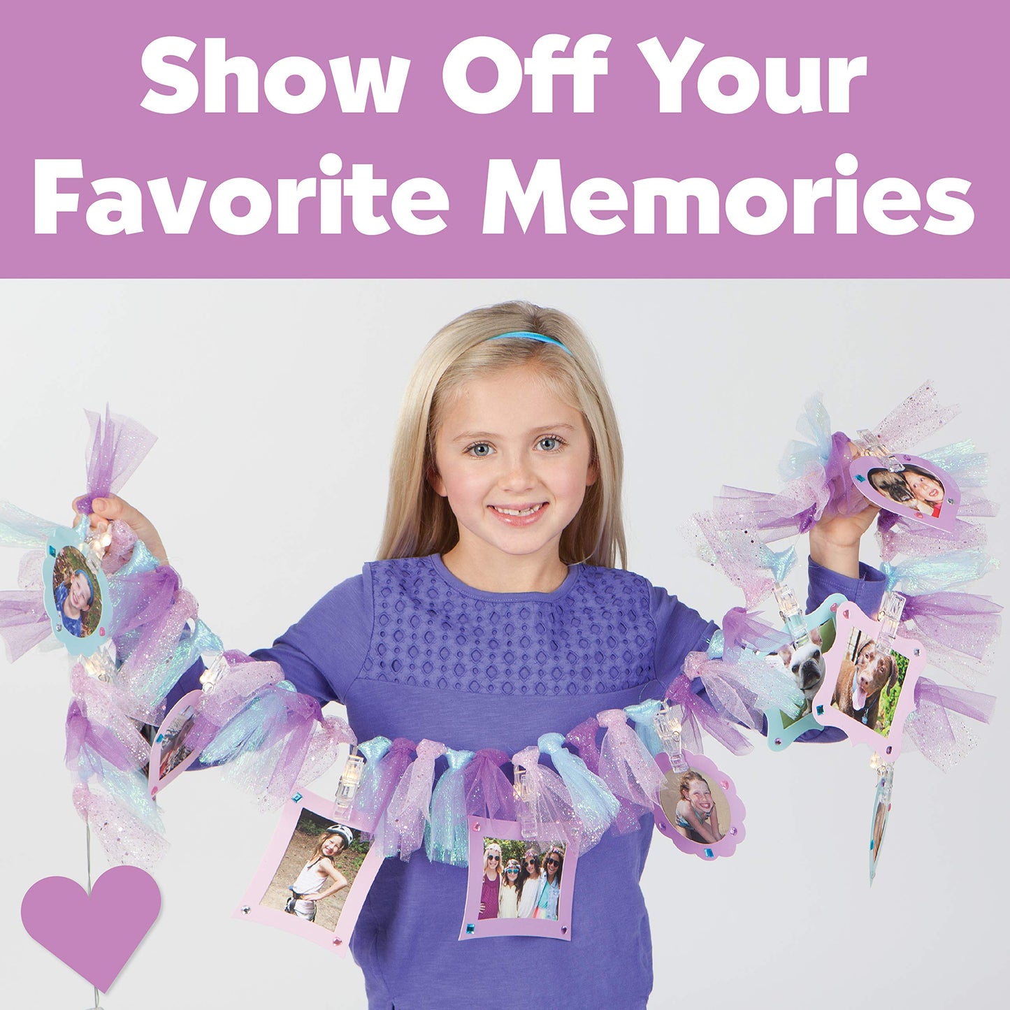 Tutu Photo Lights - Make your own Photo-Clips String Light - Kids Room Decor , White