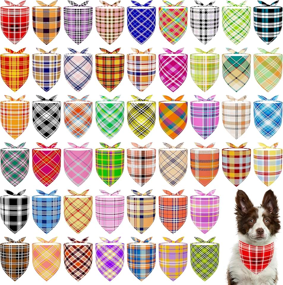 200 Pack Large Dog Bandanas for Grooming