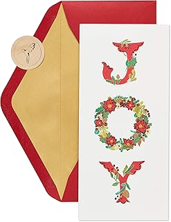 Holiday Cards with Envelopes, Joy Wreath, 16 Count