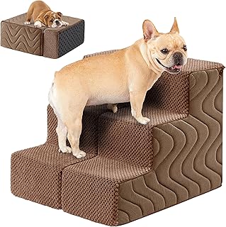 Dog and pet stairs for bed, non-slip indoor ramp