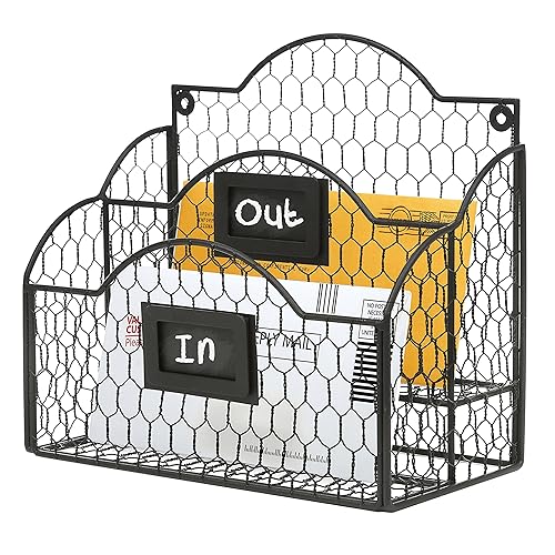 Metal Wire Desk Organizer with 2 Compartments