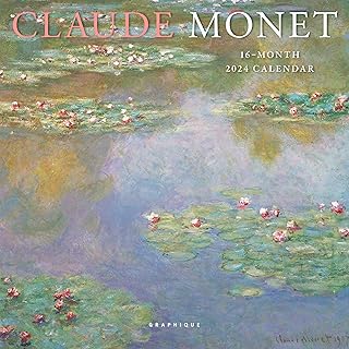 2024 Monet Mini Wall Calendar with Large Monthly Grid