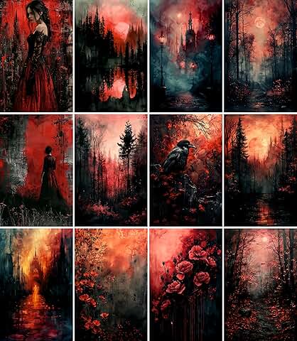 Gothic Forest Rice Paper for Crafts, 8x10.5 inches, 6 sheets