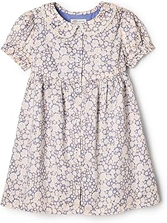 Toddler and Baby Girls' Cotton Sateen Dress with Collar