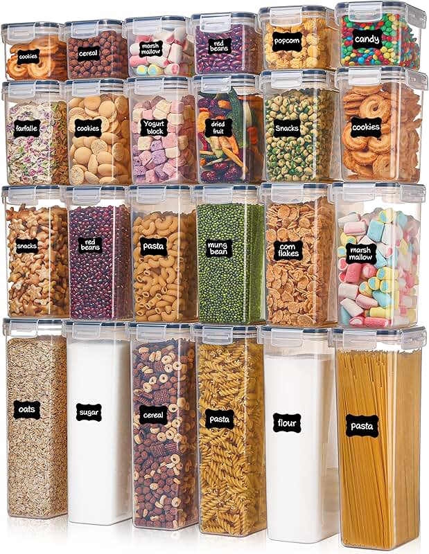 24-piece airtight food storage containers with lids