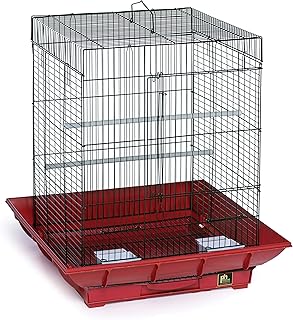 Clean Life Cockatiel Cage in Red and Black
