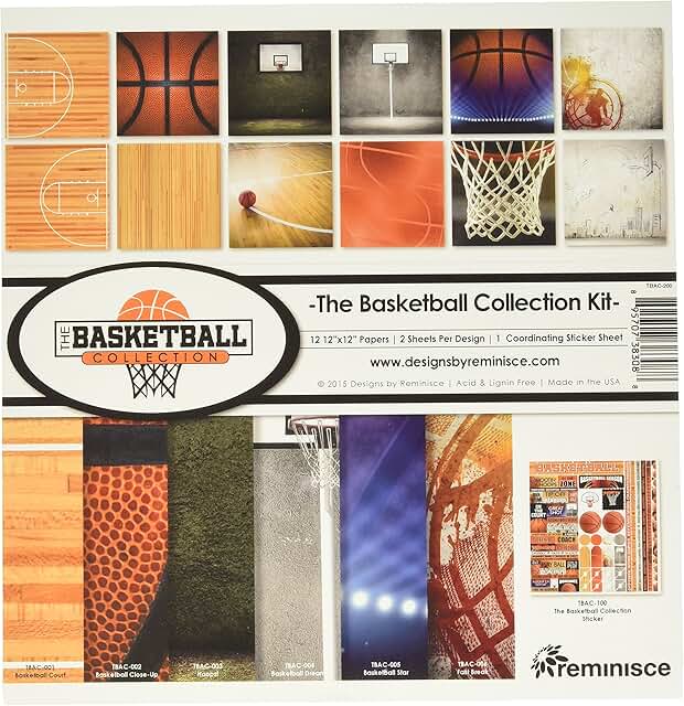 Basketball Collection Kit, Multicolor, 12x12 inches