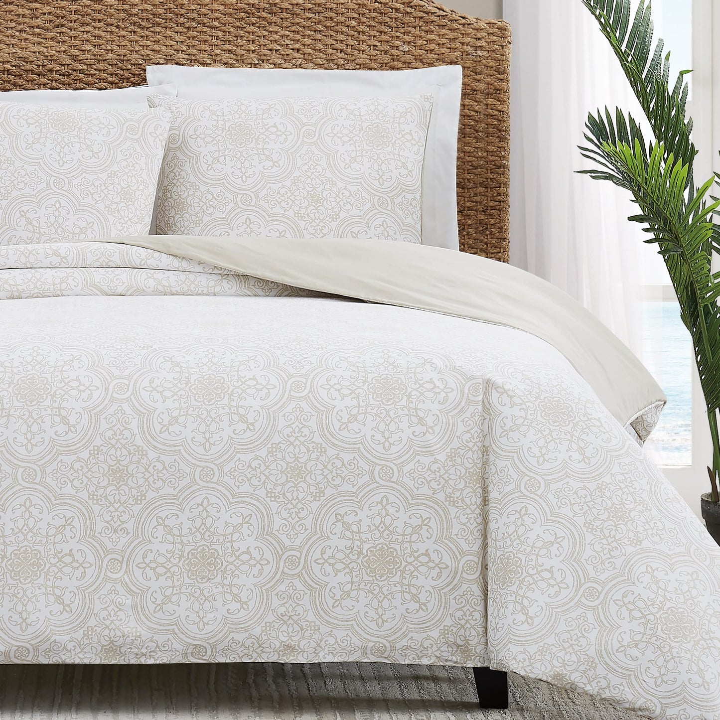 Dunes, Full/Queen, White/Tan