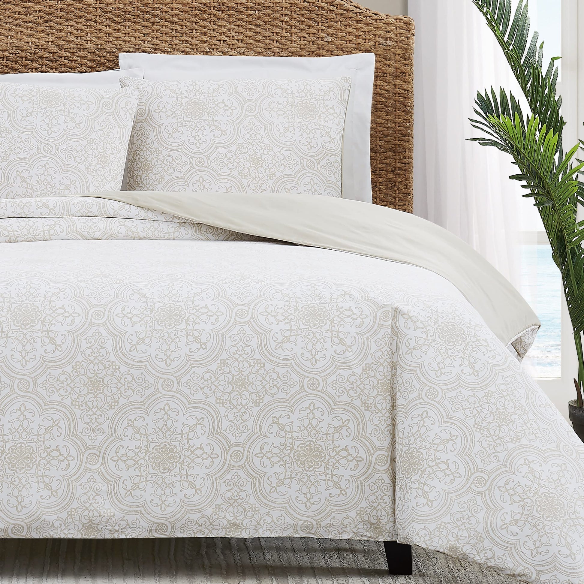 Dunes, Full/Queen, White/Tan