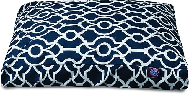 Large Navy Rectangle Pet Bed