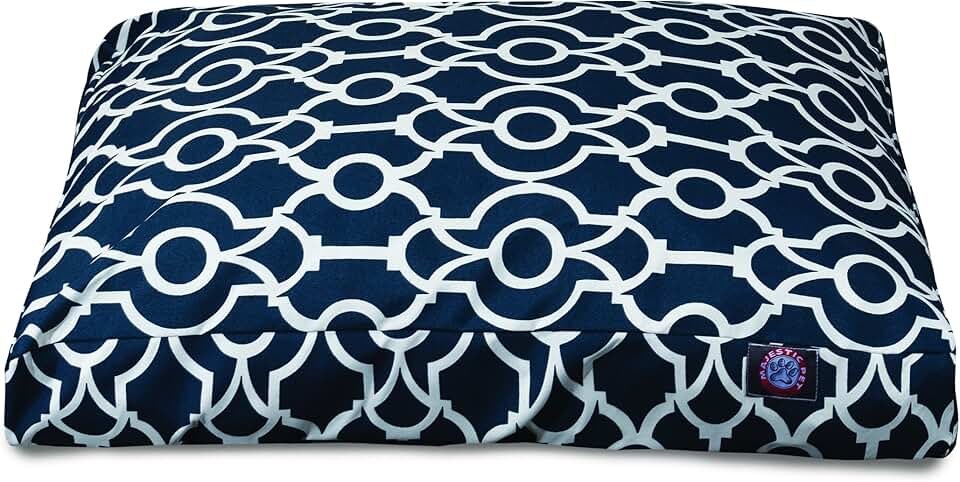 Large Navy Rectangle Pet Bed