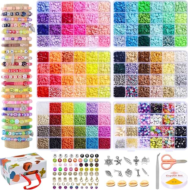 Friendship Bracelet Making Kit with Beads and Letters